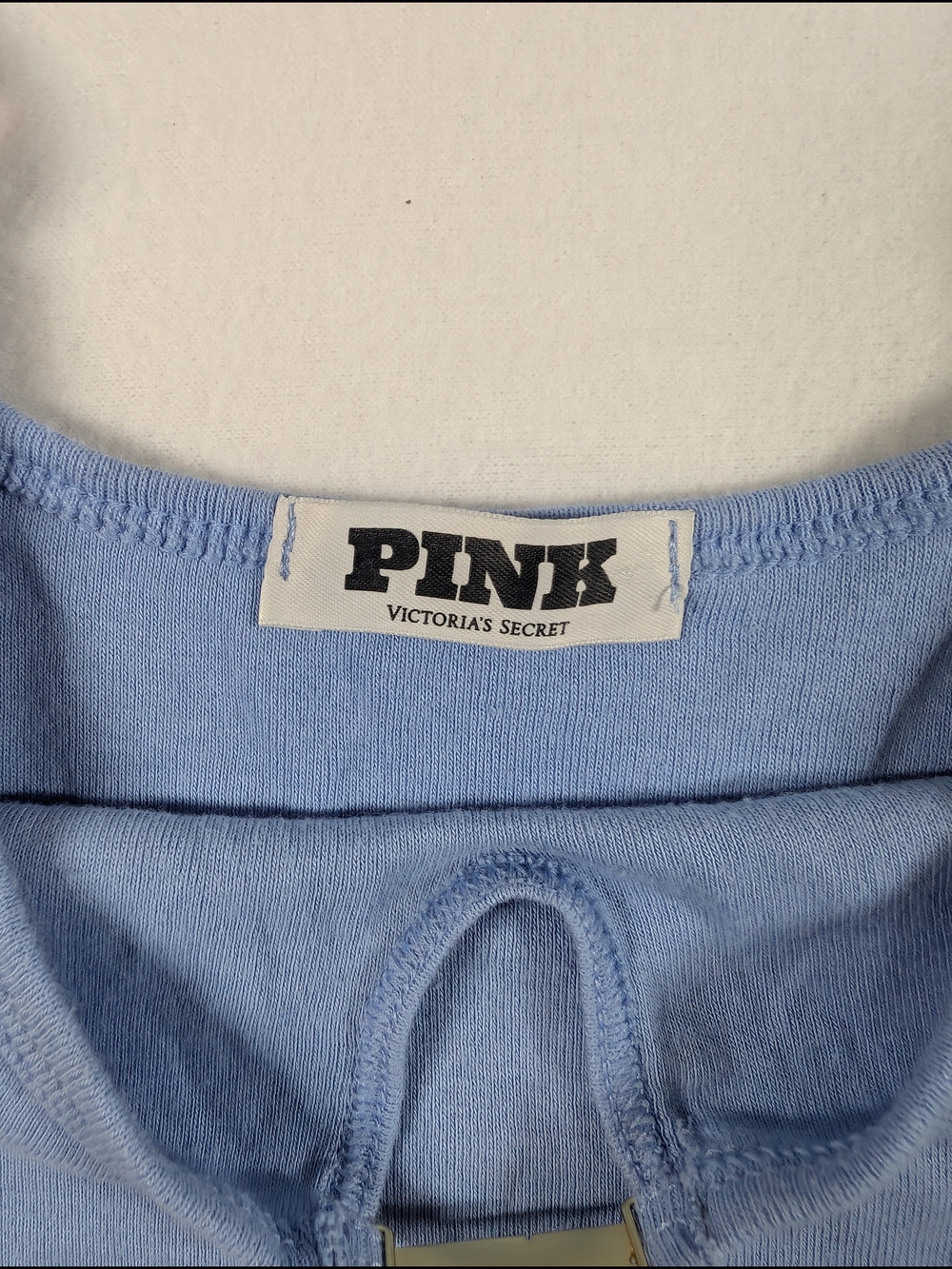 PINK Victoria's Secret Light Blue Spaghetti Strap Tank Top - Picture 4 of 7